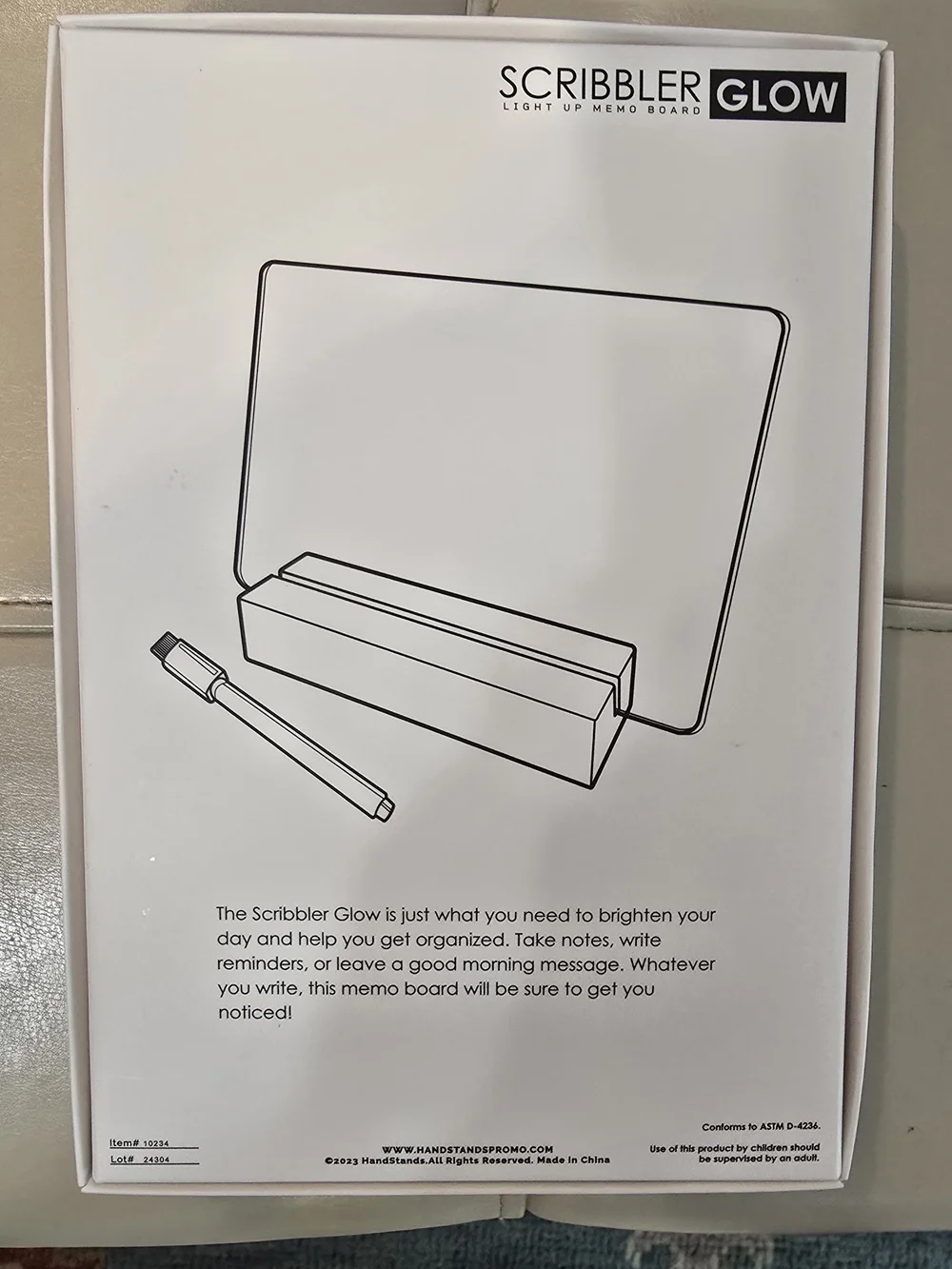Scribbler Glow Light-Up Memo Board — Multicolor Design